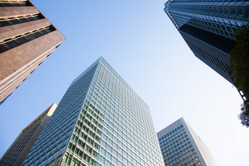 Fototapeta na wymiar Skyscraper of business and financial district