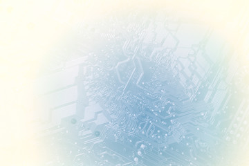 Circuit board. Electronic computer hardware technology. Motherboard digital chip. Tech science...