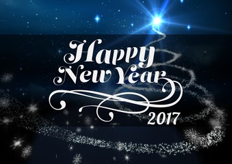 2017 new year wishes against digitally generated background