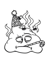 Party, birthday, celebrate, sad, alone, lonely, face, kill, fly, stink, shit, poison, heap, smell, freaky, comic cartoon