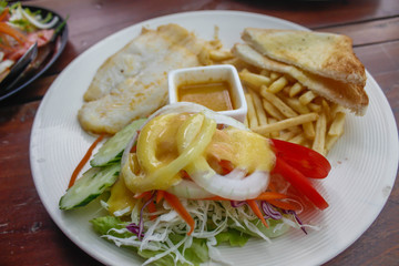steak and chips
