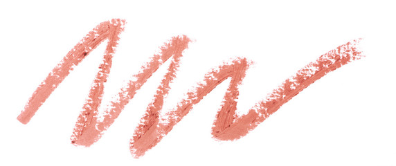 Red color lipstick stroke on background