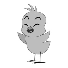 Chicken cartoon icon. Animal farm nature rural and creature theme. Isolated design. Vector illustration