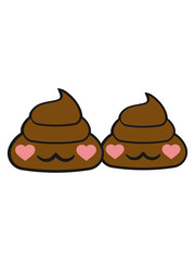 Couple, couple, team, hearts, love, little, cute, cute, kot, kacka, shit, heap, pile, face, laughs