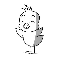 Chicken cartoon icon. Animal farm nature rural and creature theme. Isolated design. Vector illustration