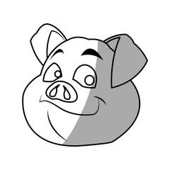 Pork cartoon icon. Animal farm nature rural and creature theme. Isolated design. Vector illustration