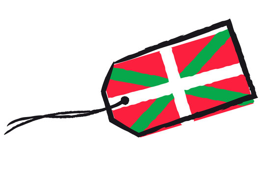 Etiquette Drapeau Basque / Ikurria