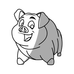 Pork cartoon icon. Animal farm nature rural and creature theme. Isolated design. Vector illustration
