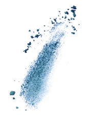 Green color eyeshadow stroke on background