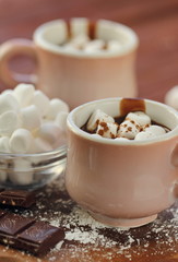 Hot chocolate with marshmallows
