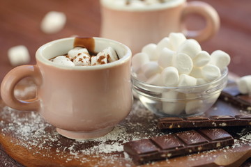 Hot chocolate with marshmallows