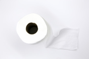 Tissue roll on white background
