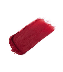 Red color lipstick stroke on background