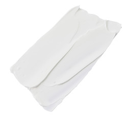 Cosmetic cream in abstract shape on background