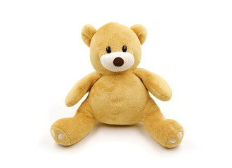 Bear doll on whtite background