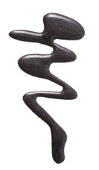 Black color with glitter nail vanish in abstract shape