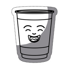 Coffee mug cartoon icon. Coffee time drink breakfast and beverage theme. Isolated design. Vector illustration