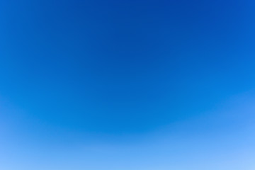 Clear azure sky without clouds. Sky background.