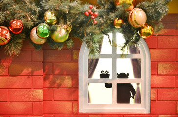 Christmas window background