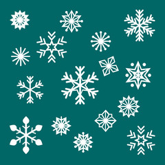 Fototapeta na wymiar snowflakes vector set