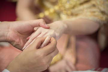 Fototapeta premium thai wedding ceremony and thai wedding decoration