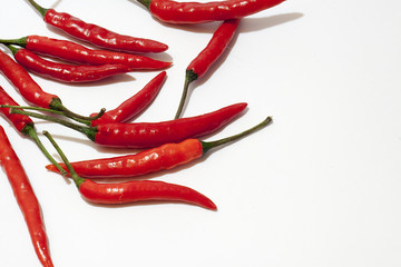 red hot chili isolated on white background