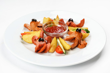 sausage with potato (kids food)