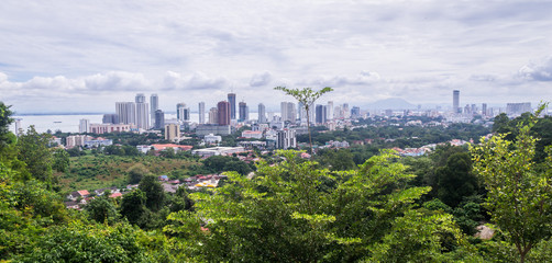 View from Penang hill on Georgetown