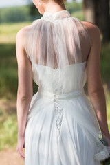 Fototapeta premium Portrait of a beautiful bride back