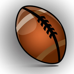 Vector black Football icon on white background.