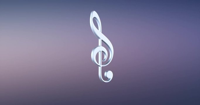 Animated Music Silver 3d Icon Loop Modules for edit with alpha matte
