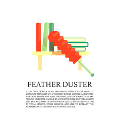 Feather duster vector concept