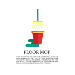 Mopping service vector illustration