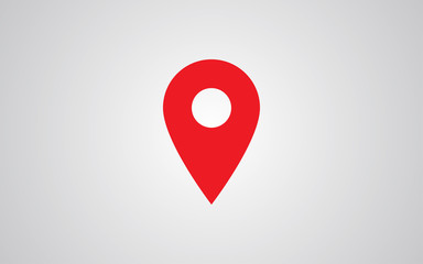Map pin flat design style modern icon, pointer minimal vector symbol, marker sign