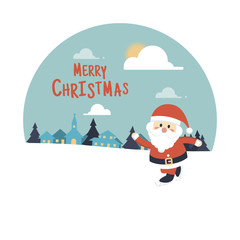 Obraz premium Merry Christmas background . Santa Claus Cartoon character
