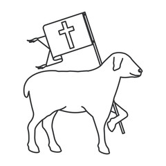 Sheep icon. Religion god pray faith and believe theme. Isolated design. Vector illustration