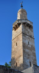 Jerusalem - Minarett der kleinen Sidna Omar Moschee