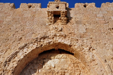 Jerusalem - Einschusslöcher des Sechstagekrieges am Zionstor