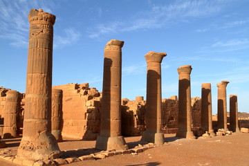Die Tempel von Naga in der Sahara vom Sudan 