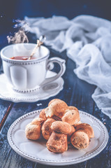 christmas cookies with tea