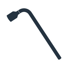 wheel wrench, isolated icon on white background, auto service, c