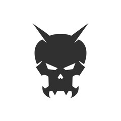 Black Skull Tribal Logo or Icon