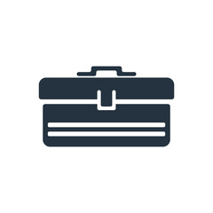 tool box, kit, isolated icon on white background, auto service,