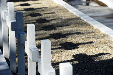Cemetery stone crosses
