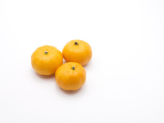 Tangerine on White Background