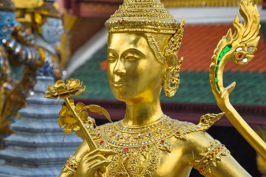 Mythical creature Kinari in the Royal Palace in Bangkok
