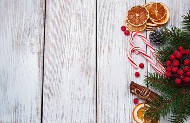 christmas fir tree with decoration