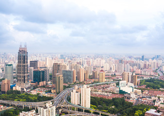 Fototapeta na wymiar modern buildings in shanghai