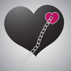 Heart covered with pure evil.