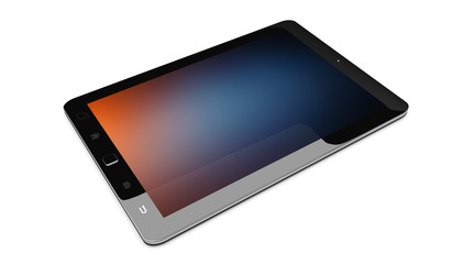 Obraz na płótnie Canvas Modern digital black tablet on white background 3D rendering
